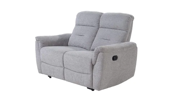 Einzelsofa 2-Sitzer Chenille grau 145 cm - Relaxfunktion - UTAH