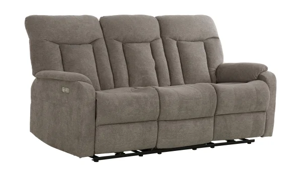 Einzelsofa 3-Sitzer grau 189 cm - mit Relaxfunktion - SERIO
