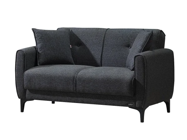 Einzelsofa anthrazit Schlaffunktion ausziehbar 2-Sitzer 138 cm - SAHIN