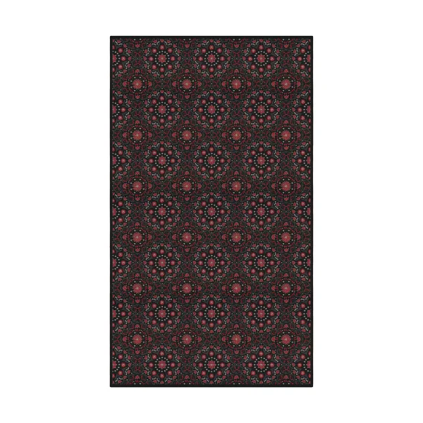 Ekelund Linneväveri Bettys jul Tischdecke 145x250 cm Rot-Schwarz