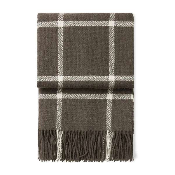 Elvang Denmark Tartan Wolldecke 130 x 190cm Mocca