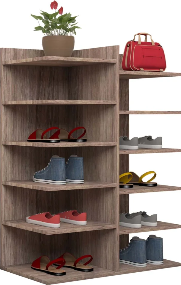 Enosa Schuhschrank 12 Ablagen Eiche dekor.