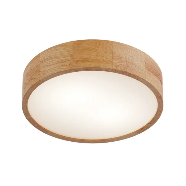 Envostar - Kerio Deckenleuchte Ø 37 cm, Eichenholz natur