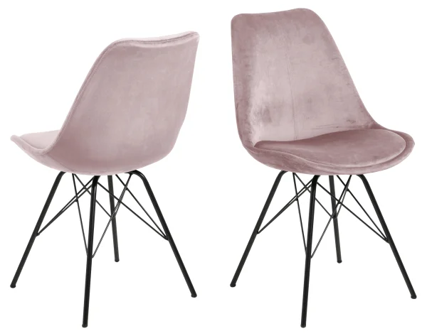 Erin Esszimmerstuhl dusty rose, schwarz.