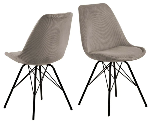 Eris Esszimmerstuhl samt beige.