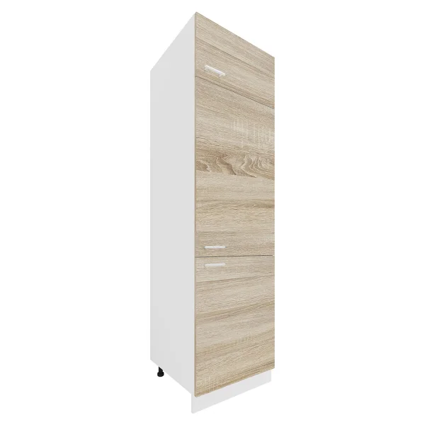 Esilo Küchenhochschrank 60 cm weiß, Eiche Dekor.