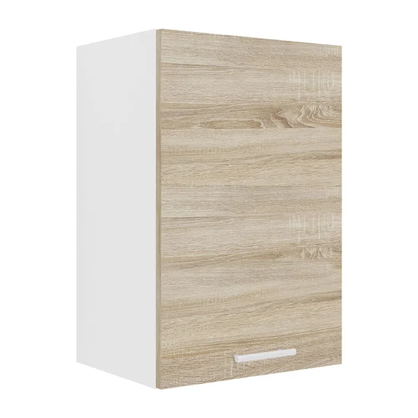 Esilo Küchenoberschrank 40 cm 1 Tür weiß, Eiche Dekor.