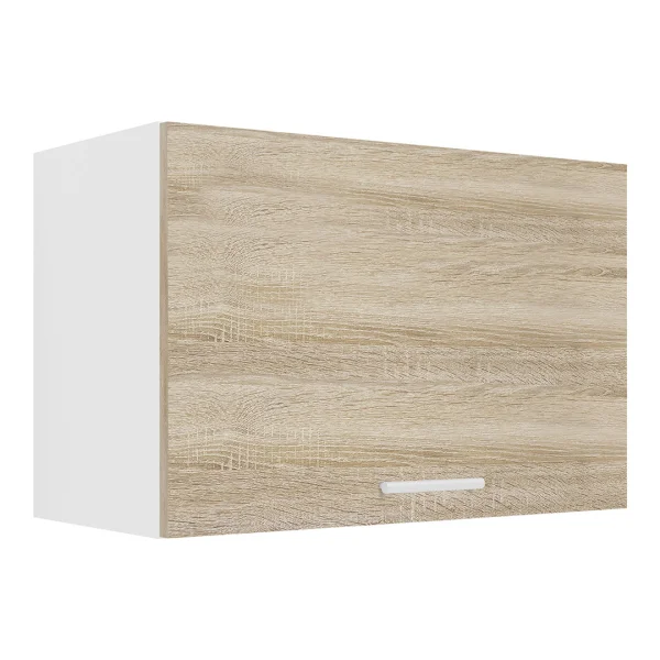 Esilo Küchenoberschrank 60 cm 1 Tür weiß, Eiche Dekor.