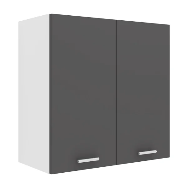 Esilo Küchenoberschrank 60 cm 2 Türen weiß, grau.
