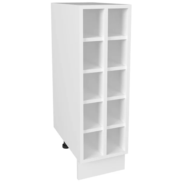 Esilo Küchenunterschrank 25 cm 10 Weinablagen weiß.