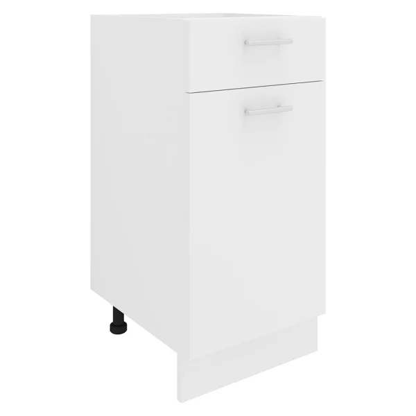 Esilo Küchenunterschrank 40 cm 1 Tür, 1 Schublade weiß.