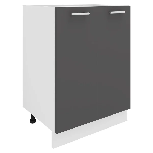 Esilo Küchenunterschrank 60 cm 2 Türen weiß, grau.