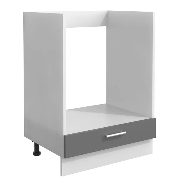 Esilo Küchenunterschrank 60 cm für Ofen 1 Tür weiß, grau.