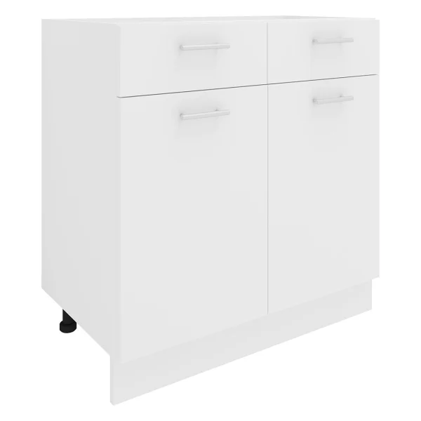 Esilo Küchenunterschrank 80 cm 2 Türen, 1 Schublade weiß.