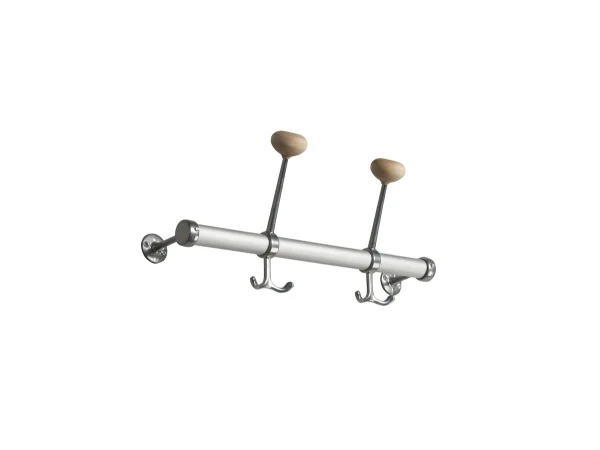 Essem Design Gustav Hut-Hakenleiste 40 cm 2 Haken Aluminium-Weiß