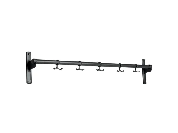 Essem Design Nostalgi Hakenliste 100 cm Schwarz-Aluminium