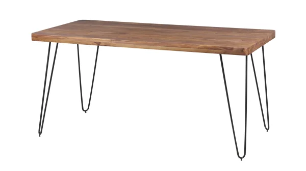 Esstisch 120 x 80 cm Sheesham massiv gebeizt - LUND