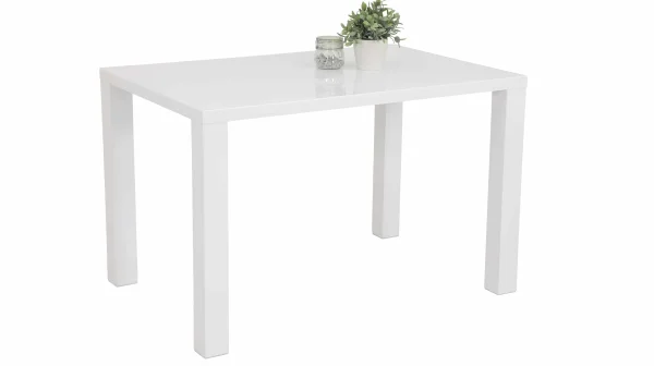 Esstisch 120 x 80 cm weiß hochglanz - OLGA