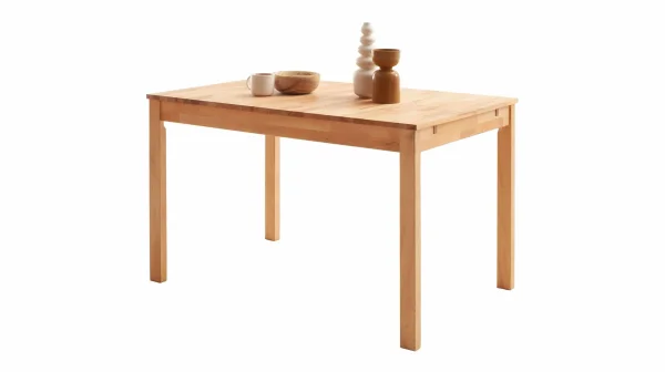 Esstisch 125 cm ausziehbar 165 cm Kernbuche massiv geölt - BASCO