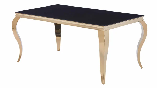 Esstisch 160 cm schwarz Glas - BELKA