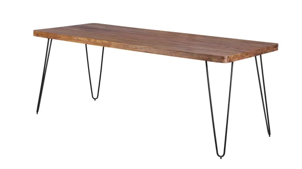 Esstisch 180 x 80 cm Sheesham massiv, dunkel gebeizt - LUND