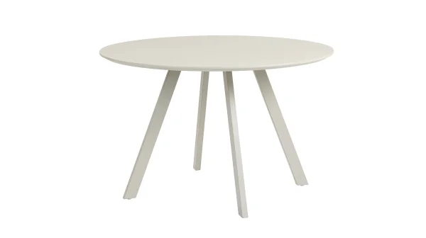 Esstisch rund 120 cm beige Metallgestell - PINA