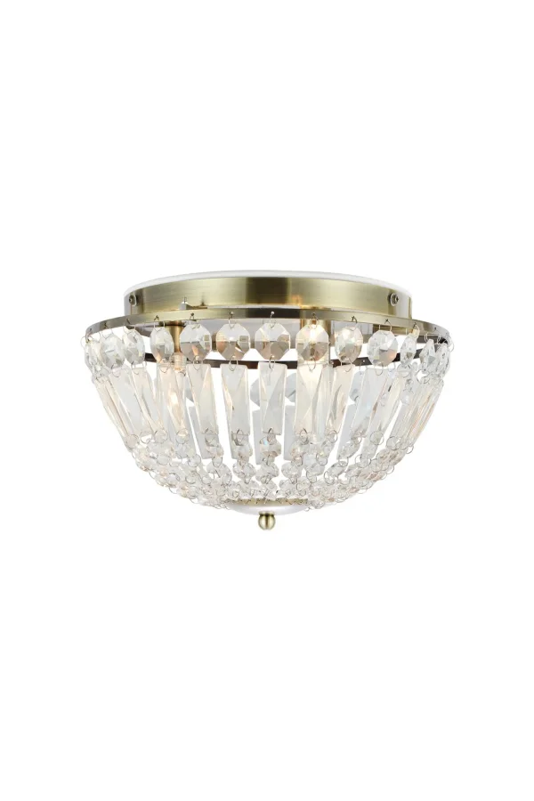 Estelle Kristall Deckenlampe Messing