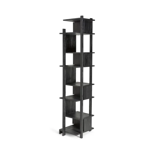 Ethnicraft Abstract Column Regal Schwarzes Teak 203x49 cm