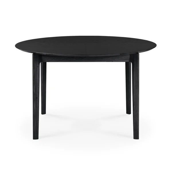 Ethnicraft Bok Esstisch oval 129/179×100×76 cm Schwarz gebeizte Eiche