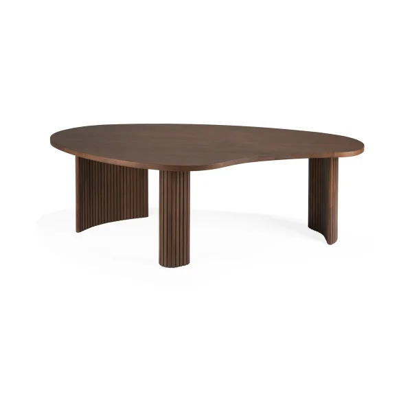 Ethnicraft Boomerang Couchtisch Teak, 126x74 cm