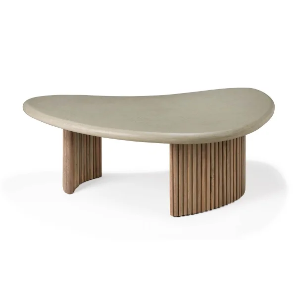 Ethnicraft Boomerang Couchtisch Teak, 90×61 cm