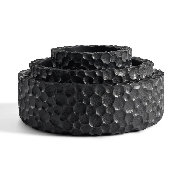 Ethnicraft Chopped bowls im 3er-Set Lackiertes Mahagony
