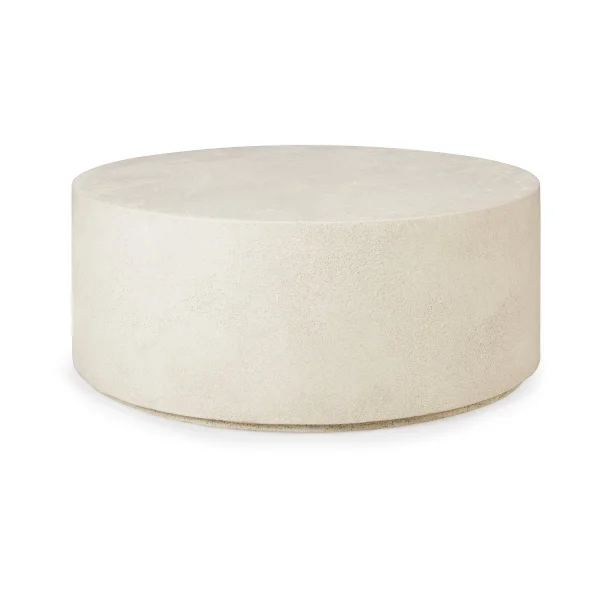 Ethnicraft Elements Sofatisch Off white, Ø80 cm