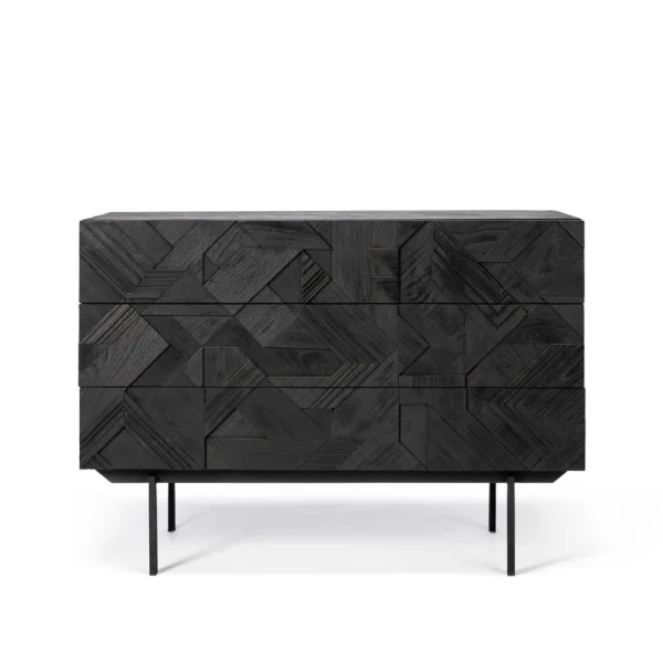 Ethnicraft Graphic Kommode 87x100 cm Schwarzes Teak