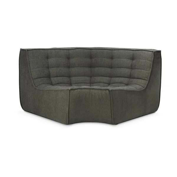 Ethnicraft N701 Eckmodul abgerundet 90° Moss Eco fabric