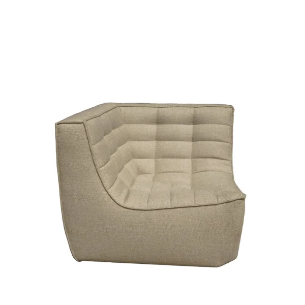 Ethnicraft N701 Eckmodul gerade Stoff beige