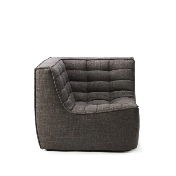 Ethnicraft N701 Eckmodul gerade Stoff dark grey