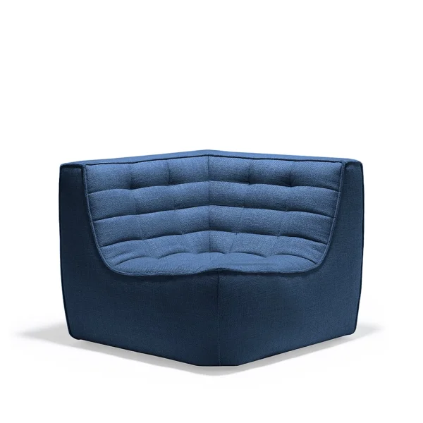 Ethnicraft N701 Eckmodul gerade Tuch blue