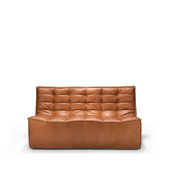 Ethnicraft N701 Sofa 2-Sitz Leder old saddle brown