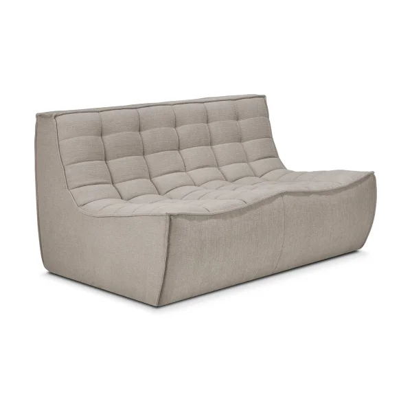 Ethnicraft N701 Sofa 2-Sitz Stoff Ecru beige