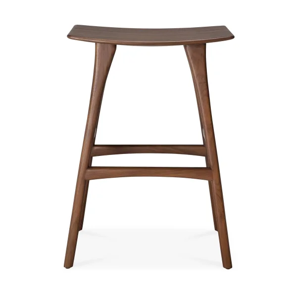 Ethnicraft Osso Barhocker 80x57 cm Lackiertes Teak Brown