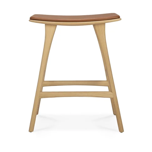 Ethnicraft Osso Counter hohe Hocker 67 cm Lackiertes Eichenholz