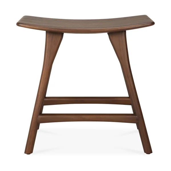 Ethnicraft Osso Hocker 48x50 cm Lackiertes Teak Brown