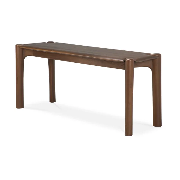 Ethnicraft PI-Bank 126x35 cm Lackiertes Teak Brown