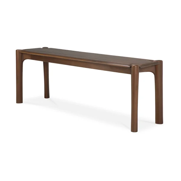Ethnicraft PI Bank 146x35 cm Lackiertes Teak Brown