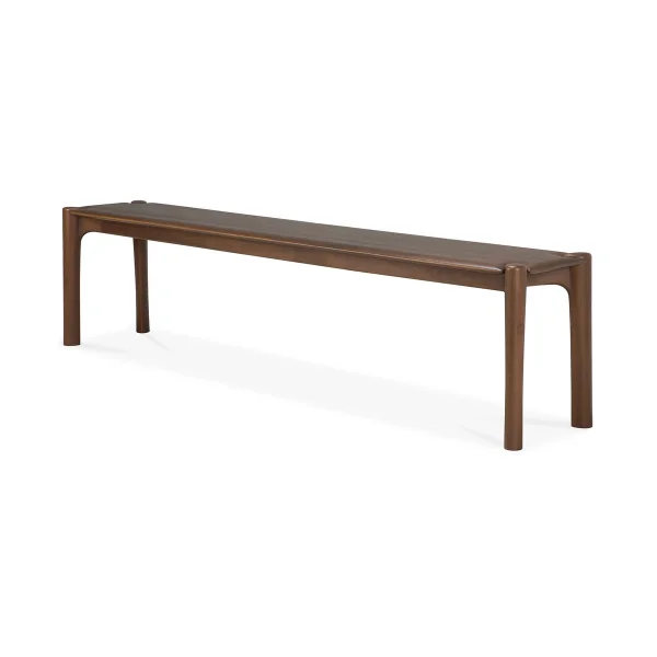 Ethnicraft PI-Bank 186x35 cm Lackiertes Teak Brown