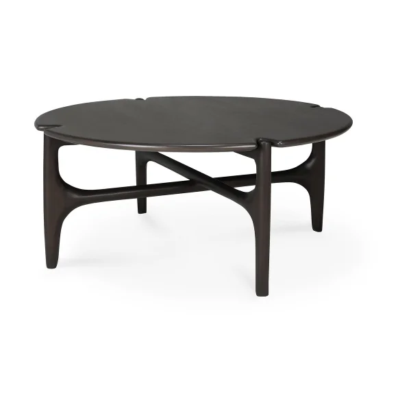 Ethnicraft PI Sofatisch Ø80 cm Lackiertes Mahagony