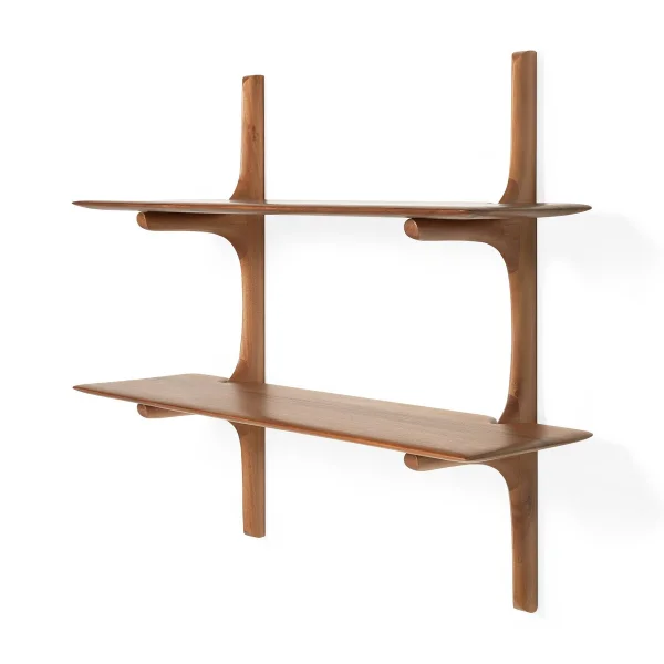 Ethnicraft PI Wandregal 91 cm Lackiertes Mahagony
