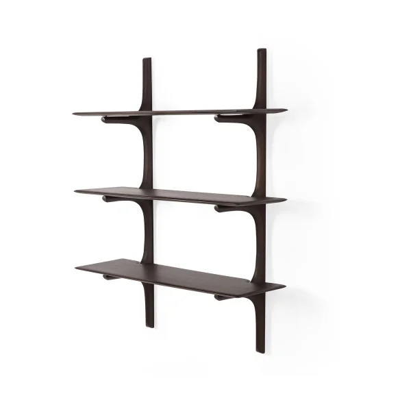 Ethnicraft PI Wandregal Lackierte Mahagony-3 Regalbrett-dark brown