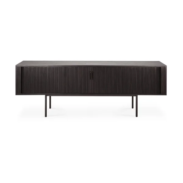 Ethnicraft Roller Max TV-bänk Lackierte teak-svart im 2-teilig